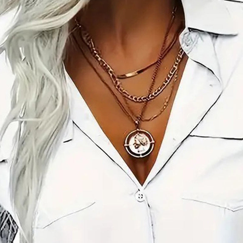 Women's Solid Color Lapel Long Sleeve Shirt Classic Button-Down Blouse with Chest Pocket For Spring And Fall